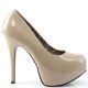 chaussure pied large escarpin nude vernis
