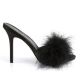 homme en mule froufrou noir