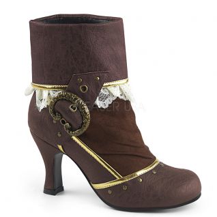 Bottines victoriennes coloris marron