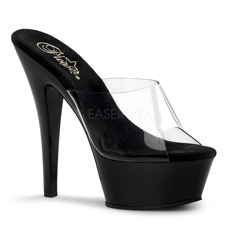 Mules Transparentes Talon Plateforme - Pointure : 35 - Pleaser - Modalova
