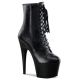 Bottines en cuir noir talon plateau adore-1020