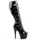 bottes noires vernies talon haut