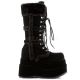 Bottes plateforme noir Demonia Bear-202 - Chaussures gothique femme avec fourrure