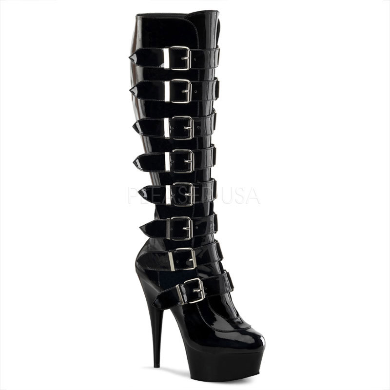 Bottes noires vernies - Pointure : 36 - Pleaser - Modalova