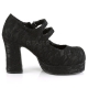 Chaussures gothiques noires talon haut