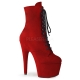 Bottines velours rouge