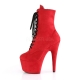 Bottines velours rouge