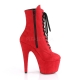 Bottines velours rouge