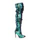 cuissardes sequin vert talon fin