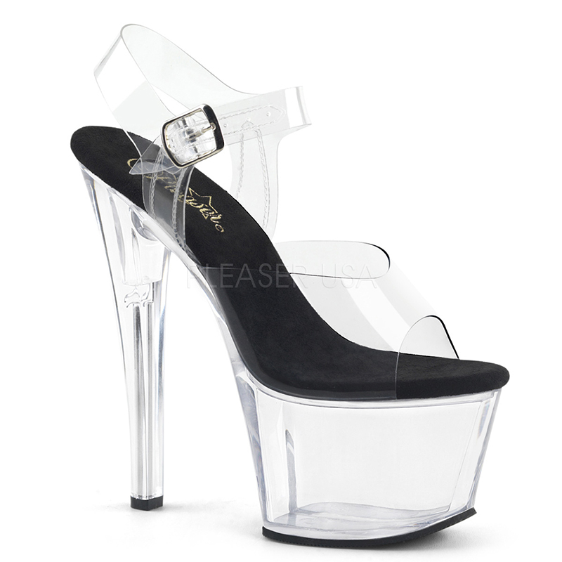 Sandales plateformes transparentes - Pointure : 46 - Pleaser - Modalova