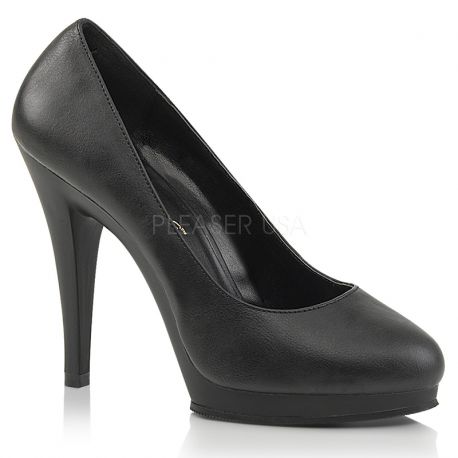 escarpin bout rond talon carre