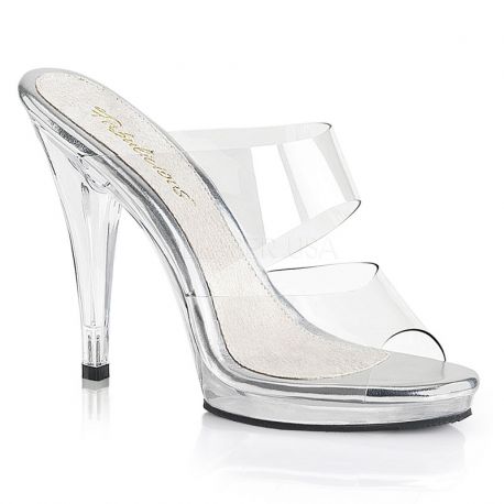 Mule transparente brides larges