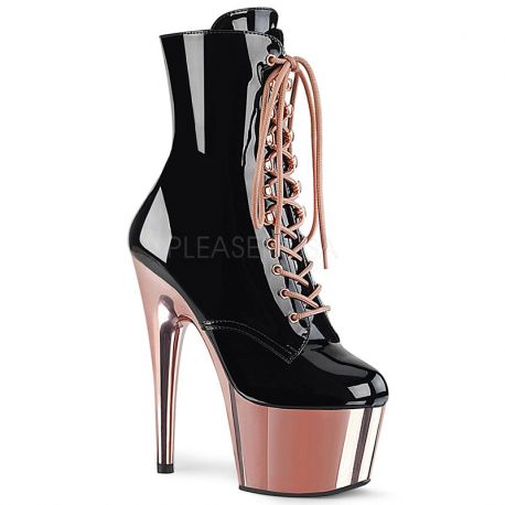 Porter des bottines vernies talon plateforme sexy