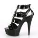 chaussure dominatrice sandale noire vernie