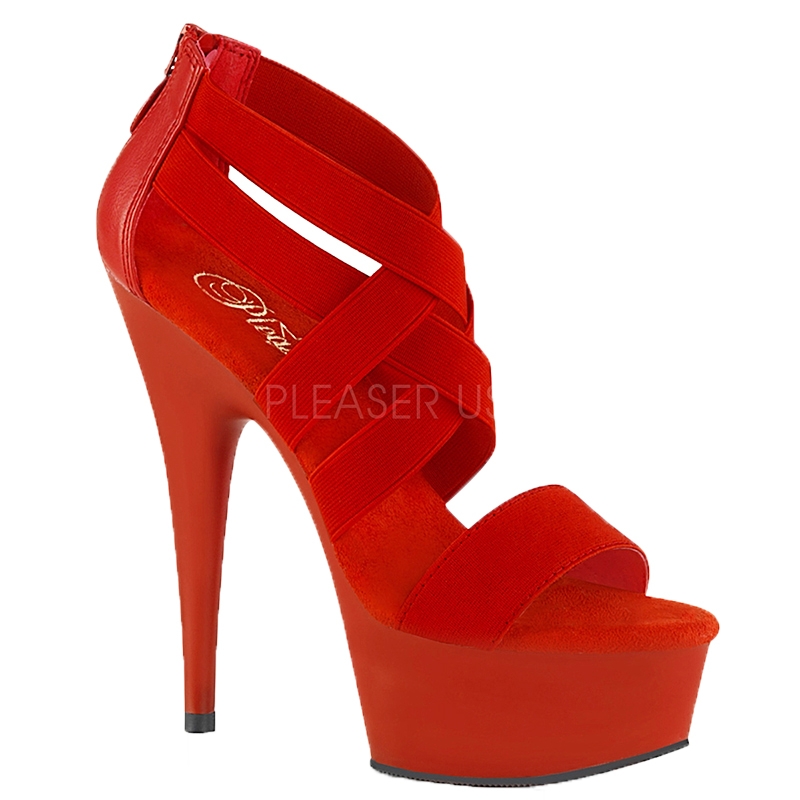 sandales rouges à talons