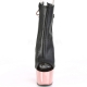 Bottine sandale noire rose plateforme adore