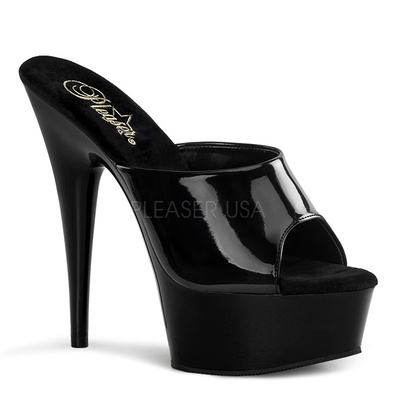 Chaussures noires vernies haut talon pour tous