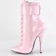 bottines travestis roses vernies