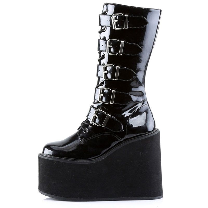 bottes compensées noires