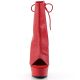 Bottines rouges ouvertes à lacet travestis