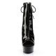 Bottines ouvertes noires vernies travestie