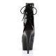 Bottines ouvertes noires vernies grande taille