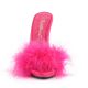 Mules plume de cygne coloris fushia