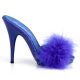 sabot fille bleu talon haut froufrou