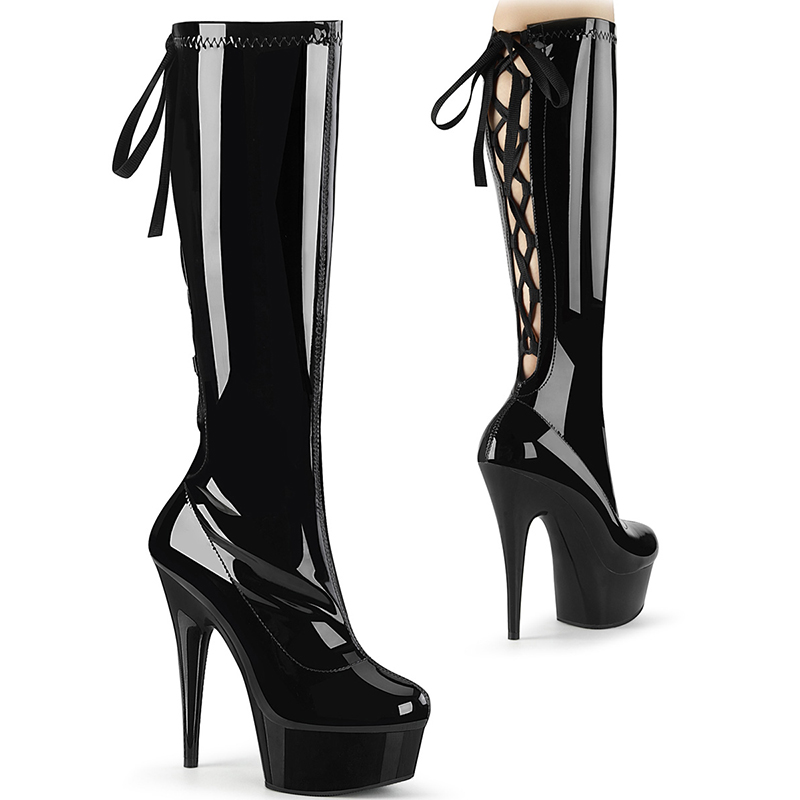Bottes plateforme vernis nouveau style Pleaser