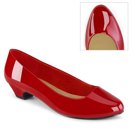 buy pleaser Block Heel red pat