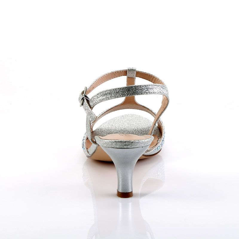 chaussure argenté petit talon