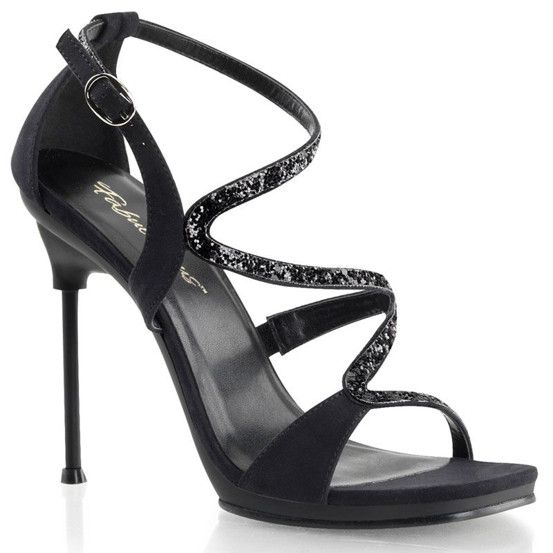 sandale talon haut noir