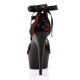 sandale rouge plateforme double brides