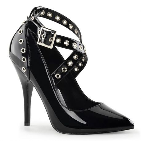 Escarpin vernis noir Pleaser meilleur prix du net