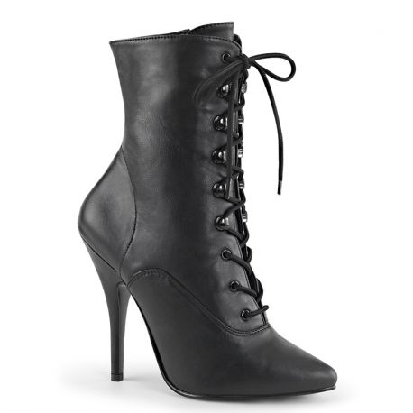 Bottines classiques noires à lacet seduce-1020