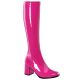 Bottes classiques fushia vernis talon large GOGO-300