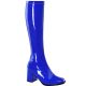 Bottes classiques bleu vernis talon large GOGO-300