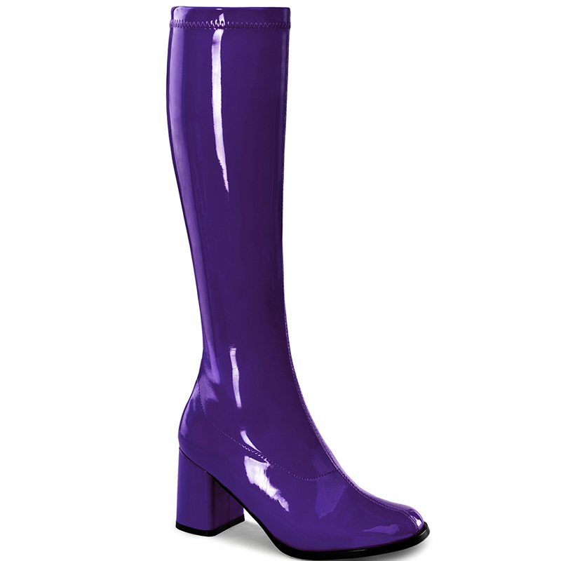 Bottes ann es 70 violet vernis talon large carr