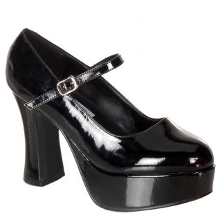 Chaussures escarpins gothiques noires vernies plateforme maryjane-50