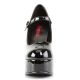 Escarpins noires vernis talon homme