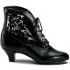 Bottines en dentelle noire petit talon dame-05