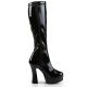 Bottes stretch noir vernis travestis