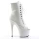 bottines Pleaser blanches sexy