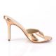 Mule rose dorée talon fin