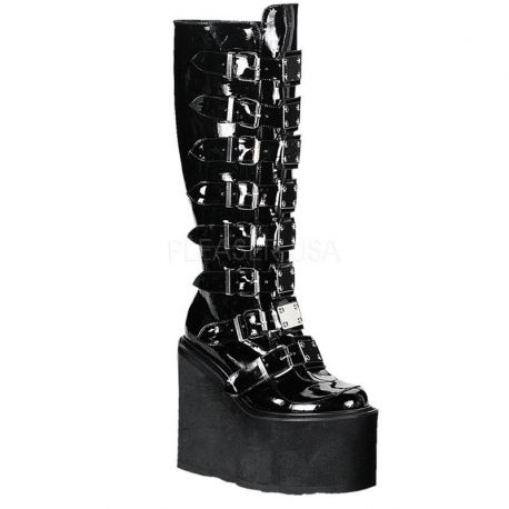 Chaussures bottes gothiques noires