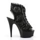 bottines ouvertes dentelle noire