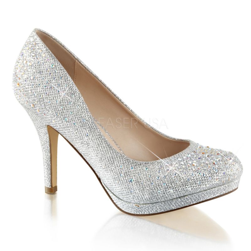 chaussure argenté petit talon