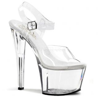 Sandale originale transparente talon haut