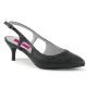 Escarpin petit talon noir mat