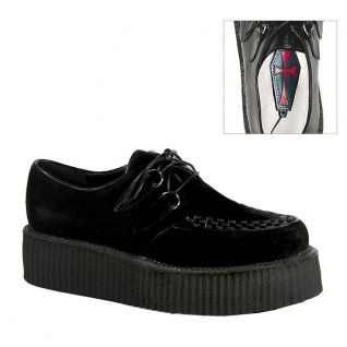 Chaussure microfibre noire à lacet v-creeper-502s Unisex Vegan